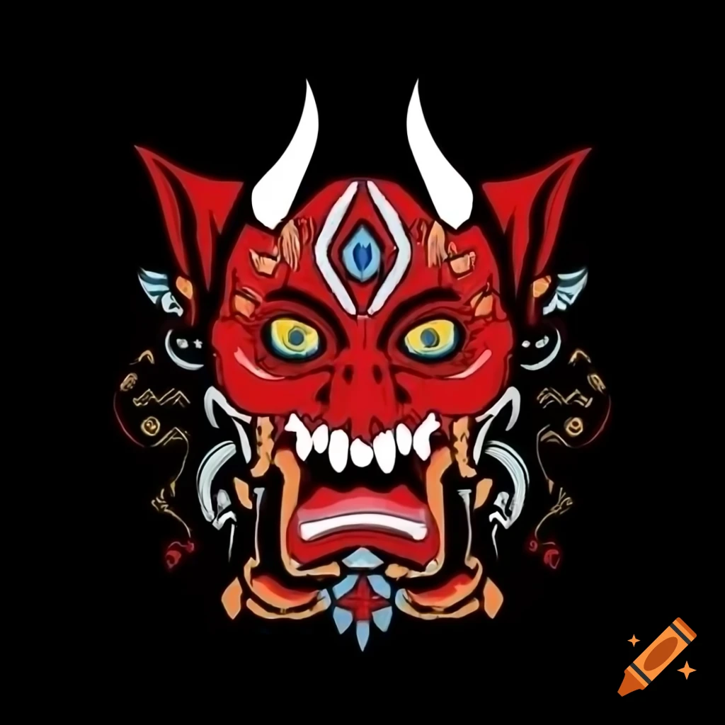 Russian folk art depiction of a demon