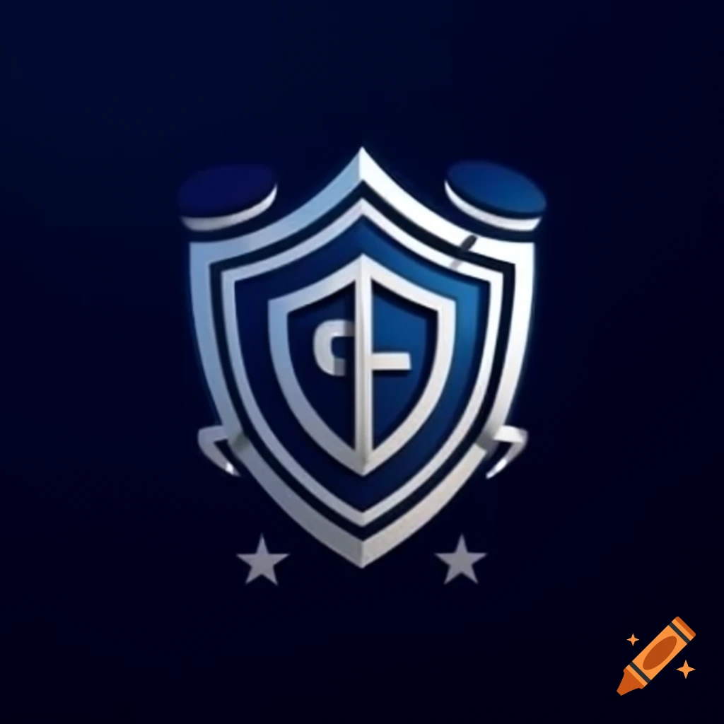 Police shield logo design featuring body camera with detailed elements