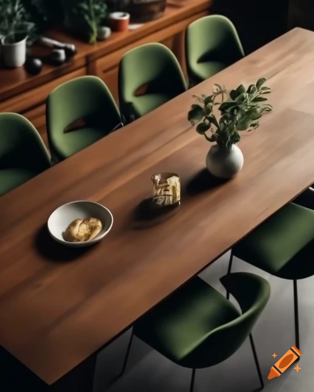 Nutricionist's office with brown table and daily tools emphasizing dietary changes