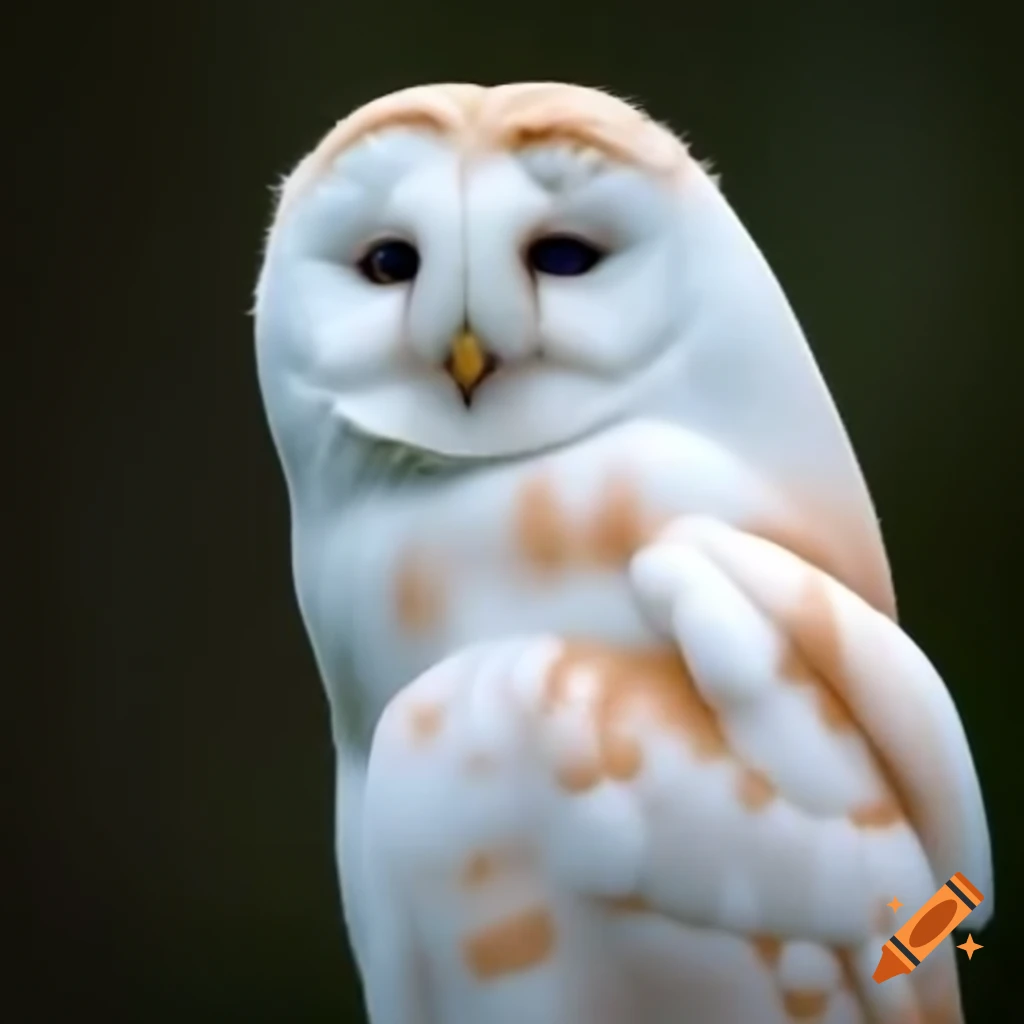 Detailed portrait of a crystal-clear owl