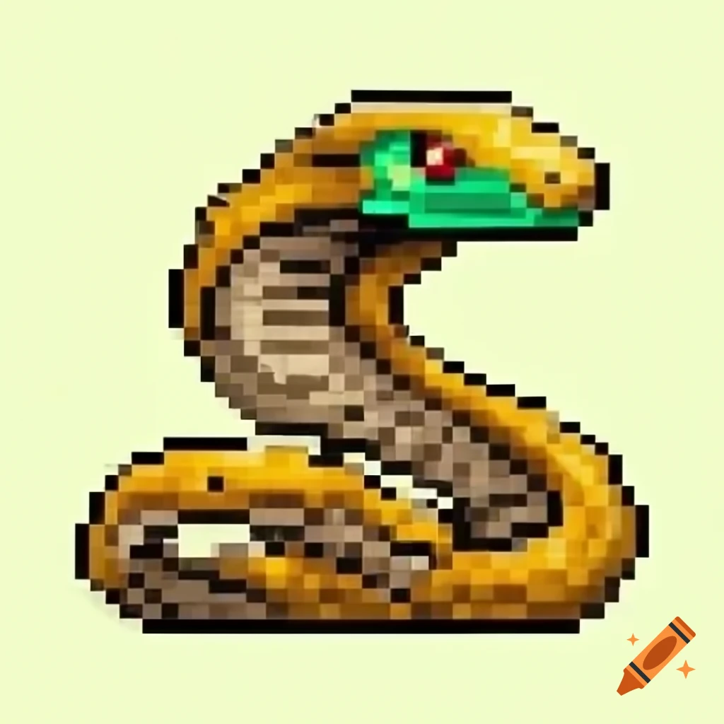 Pixel-art depiction of a snake