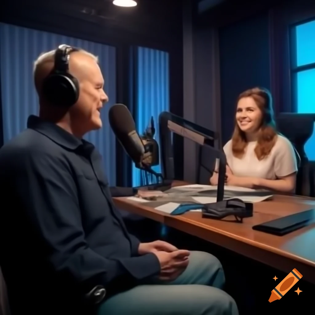 Podcast hosts discussing mould making in studio setting