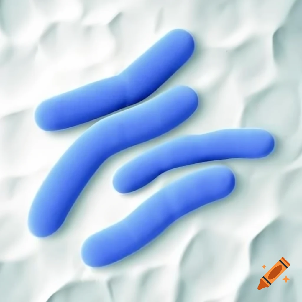 Three blue Mycobacterium tuberculosis on white background