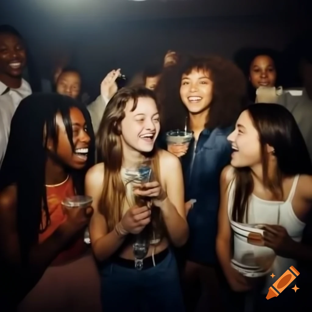 Students enjoying a party atmosphere