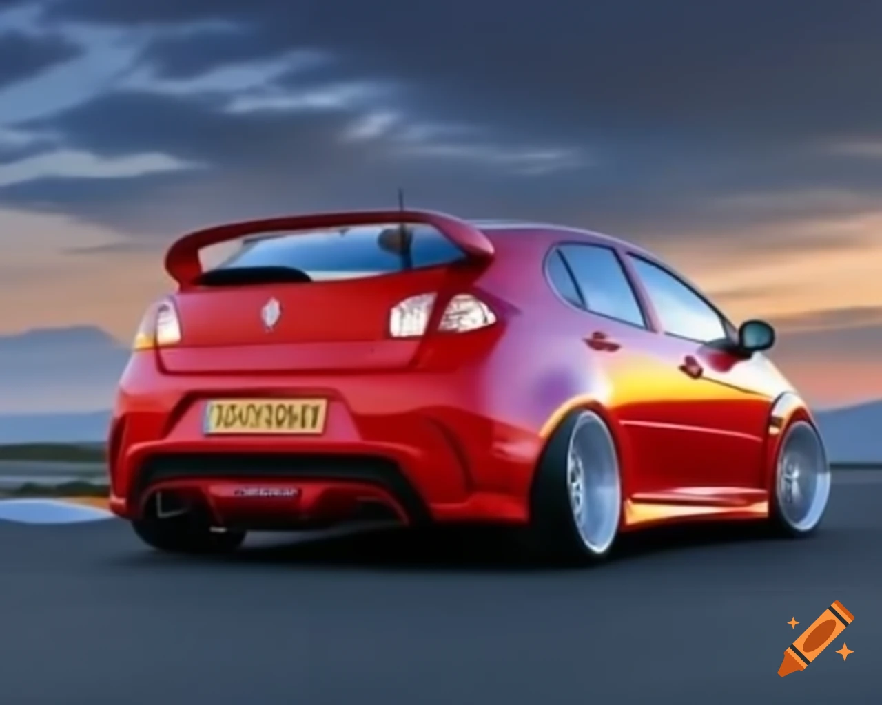 Sporty design large c-segment hatchback from 2006 to 2008 in unusual color