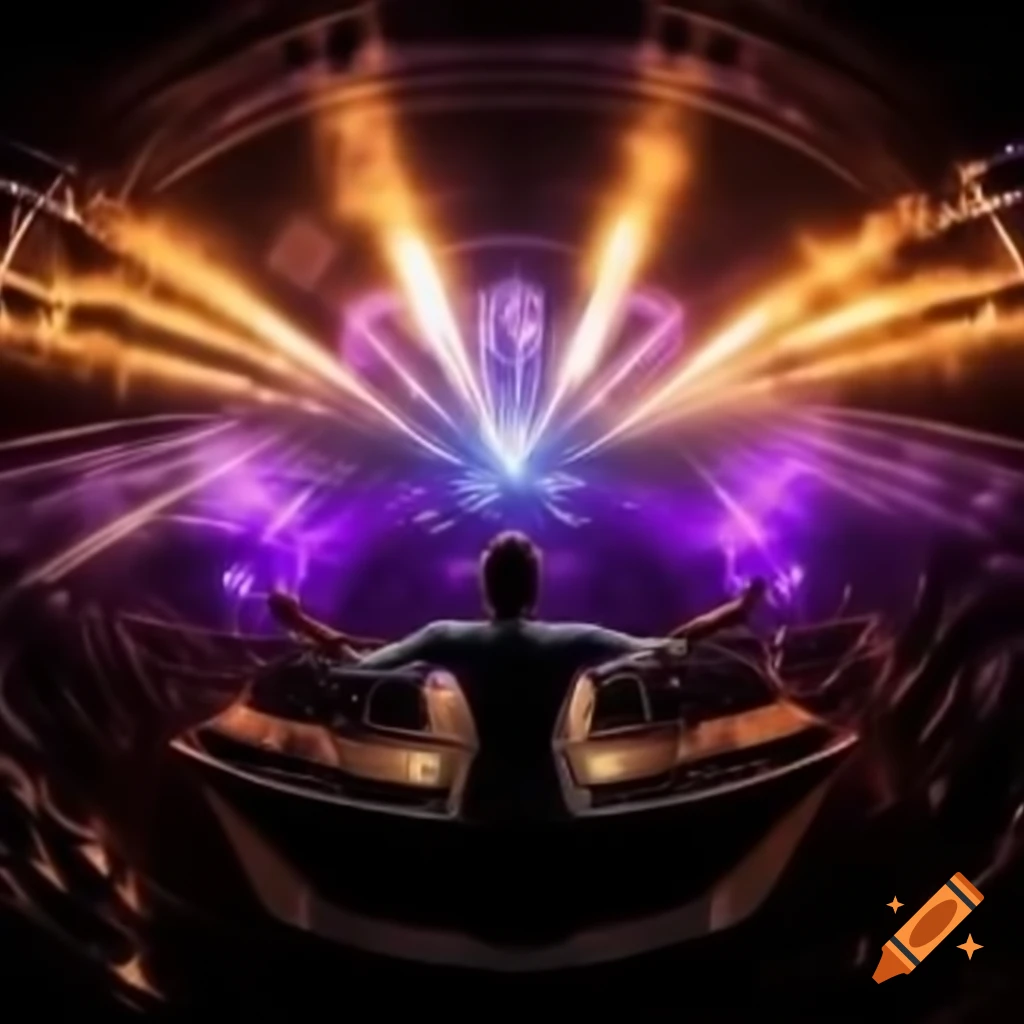 Vibrant YouTube thumbnail featuring DJV with disco lights