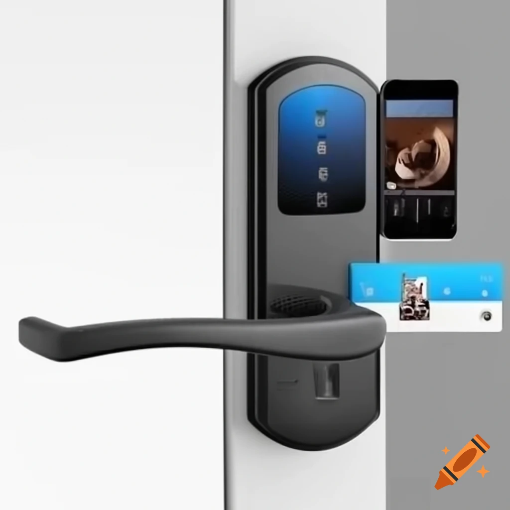 Smart lock featuring built-in camera and screen, operable with card or phone