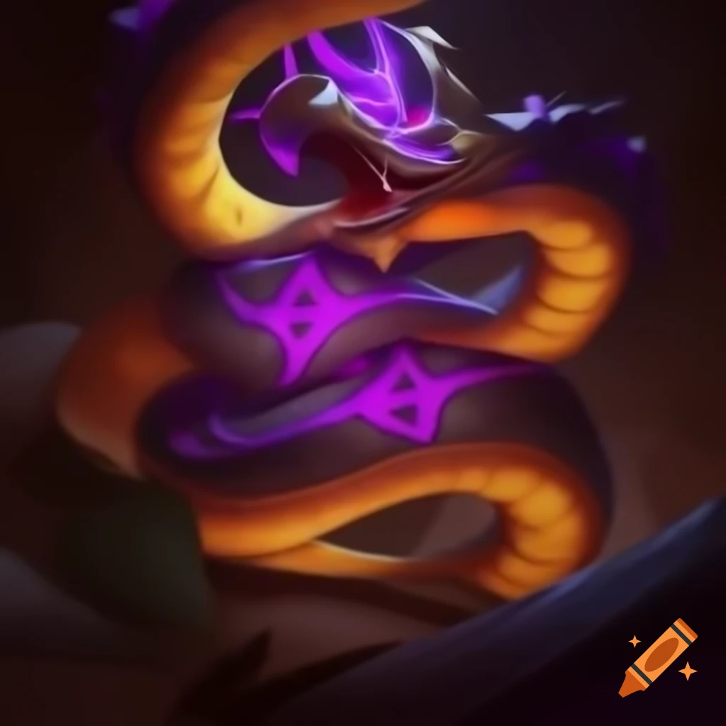 Epic Hearthstone art featuring an elemental wind snake