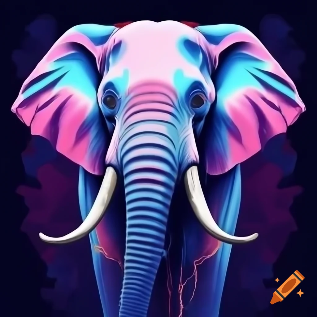 white-origami-line-drawing-of-an-elephant-on-a-black-background-on-craiyon