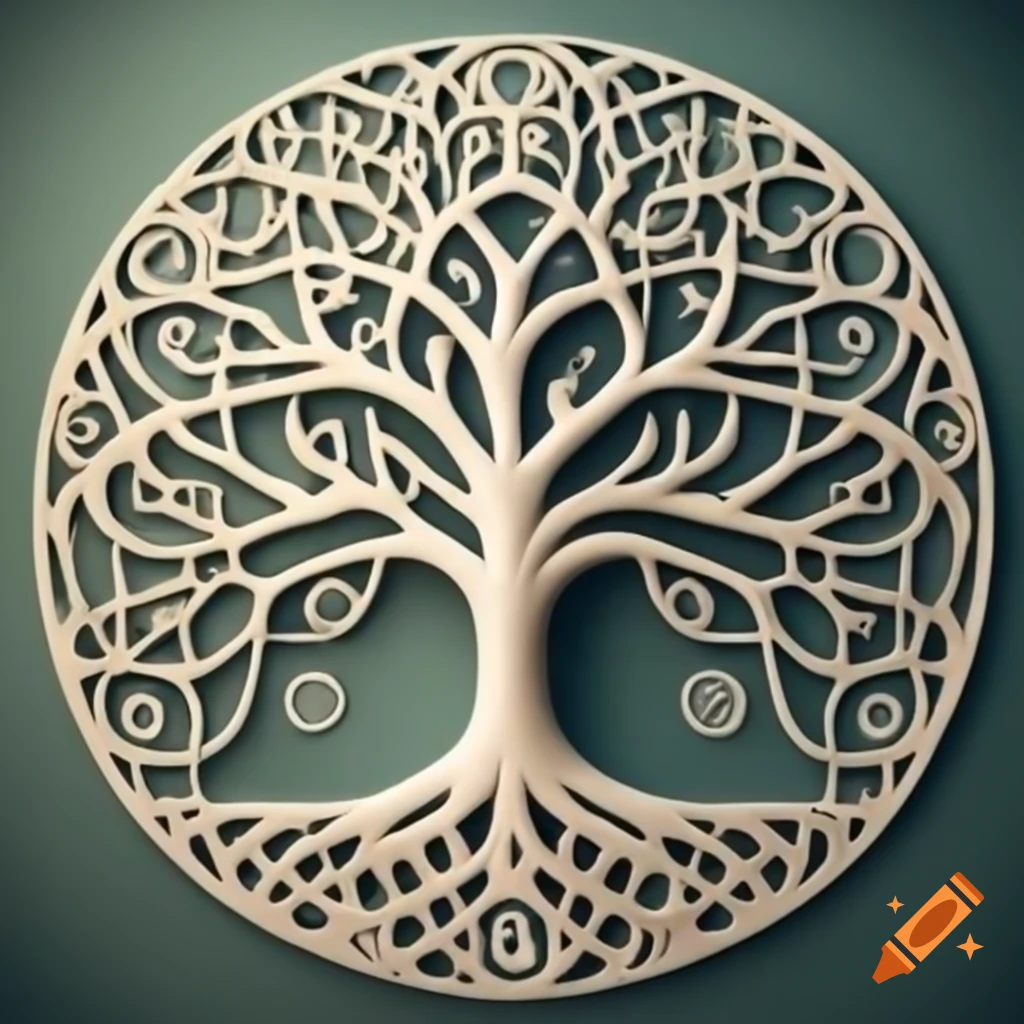 Delicate tree of life design for apparel