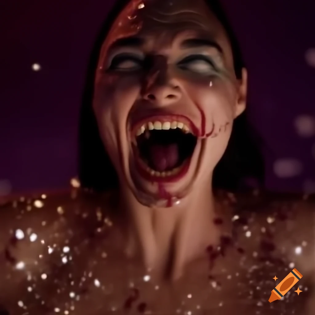 Gal Gadot laughing joyfully with sparkling eyes and head thrown back