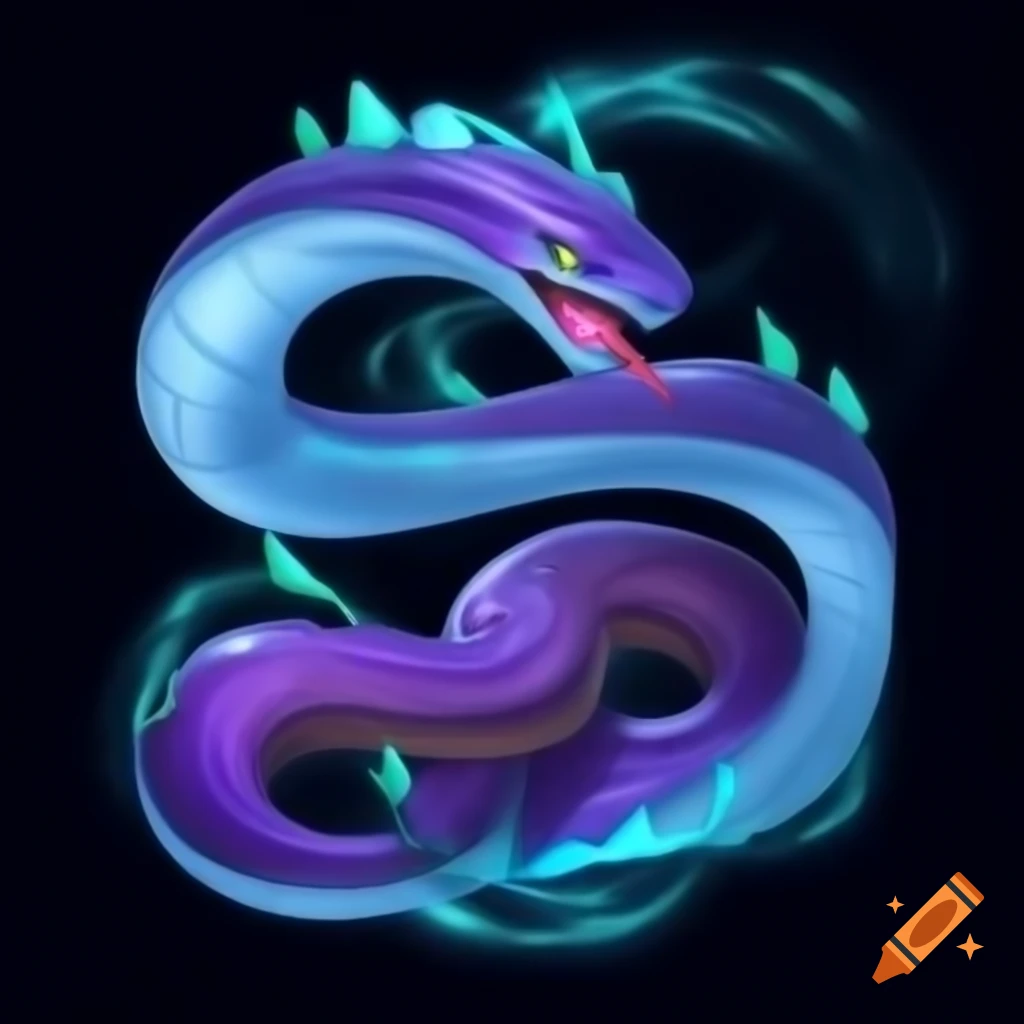 Epic Hearthstone art featuring an elemental water snake