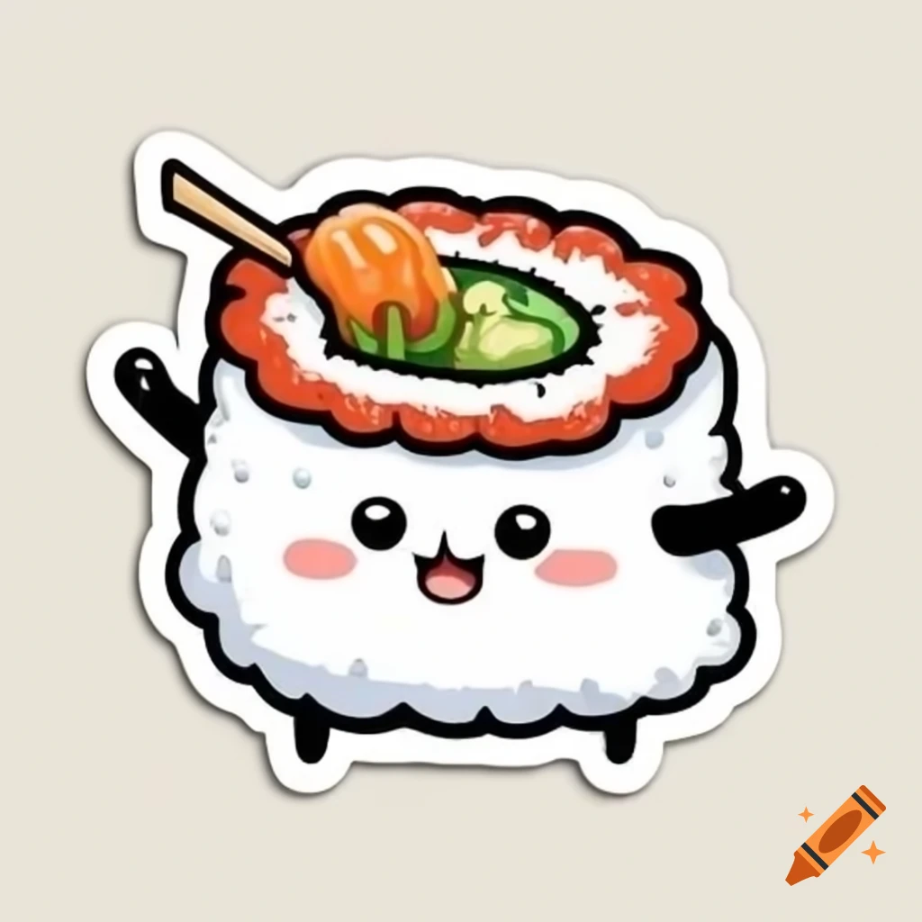 Sushi plate design for culinary presentation on craiyon