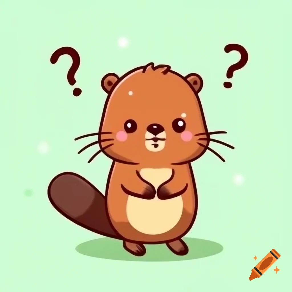 Cute beaver looking inquisitive