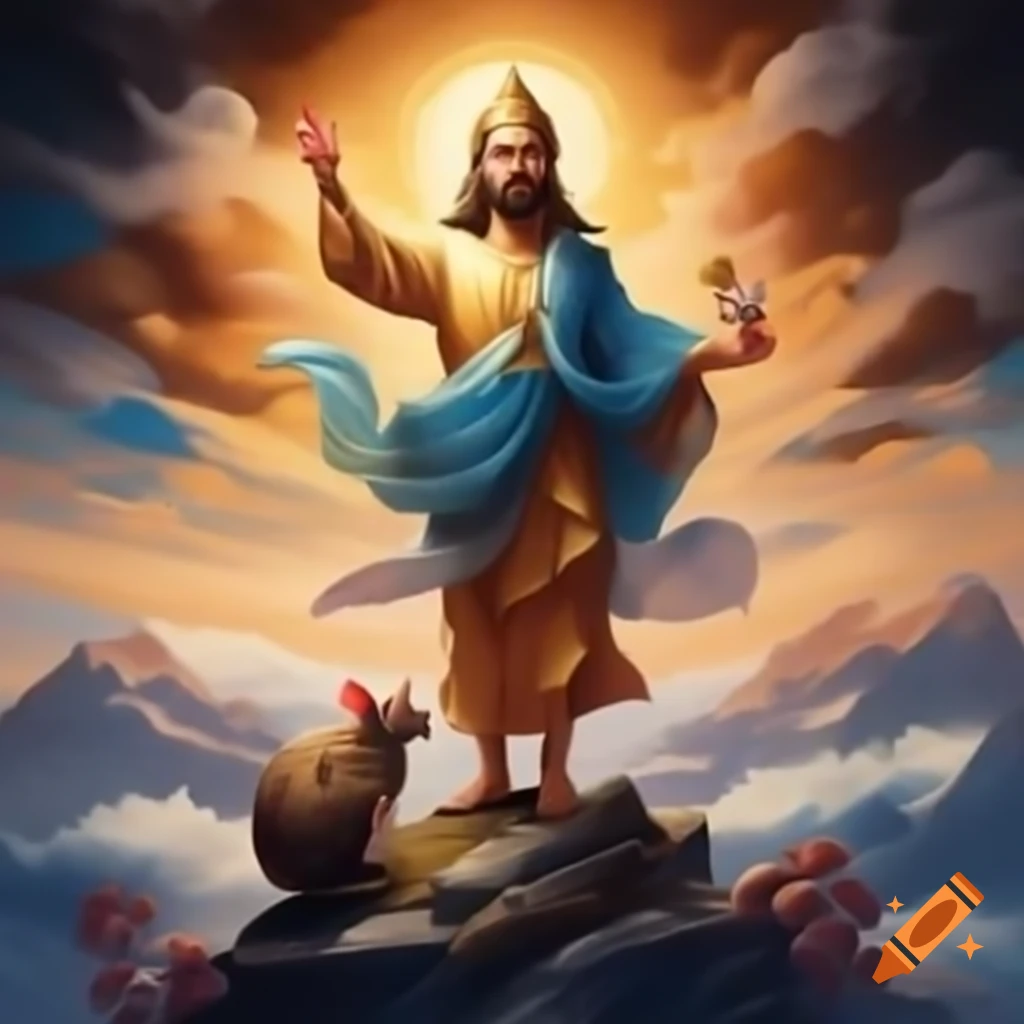Divine scene of blessing with a mouse at high altitude of 3800m