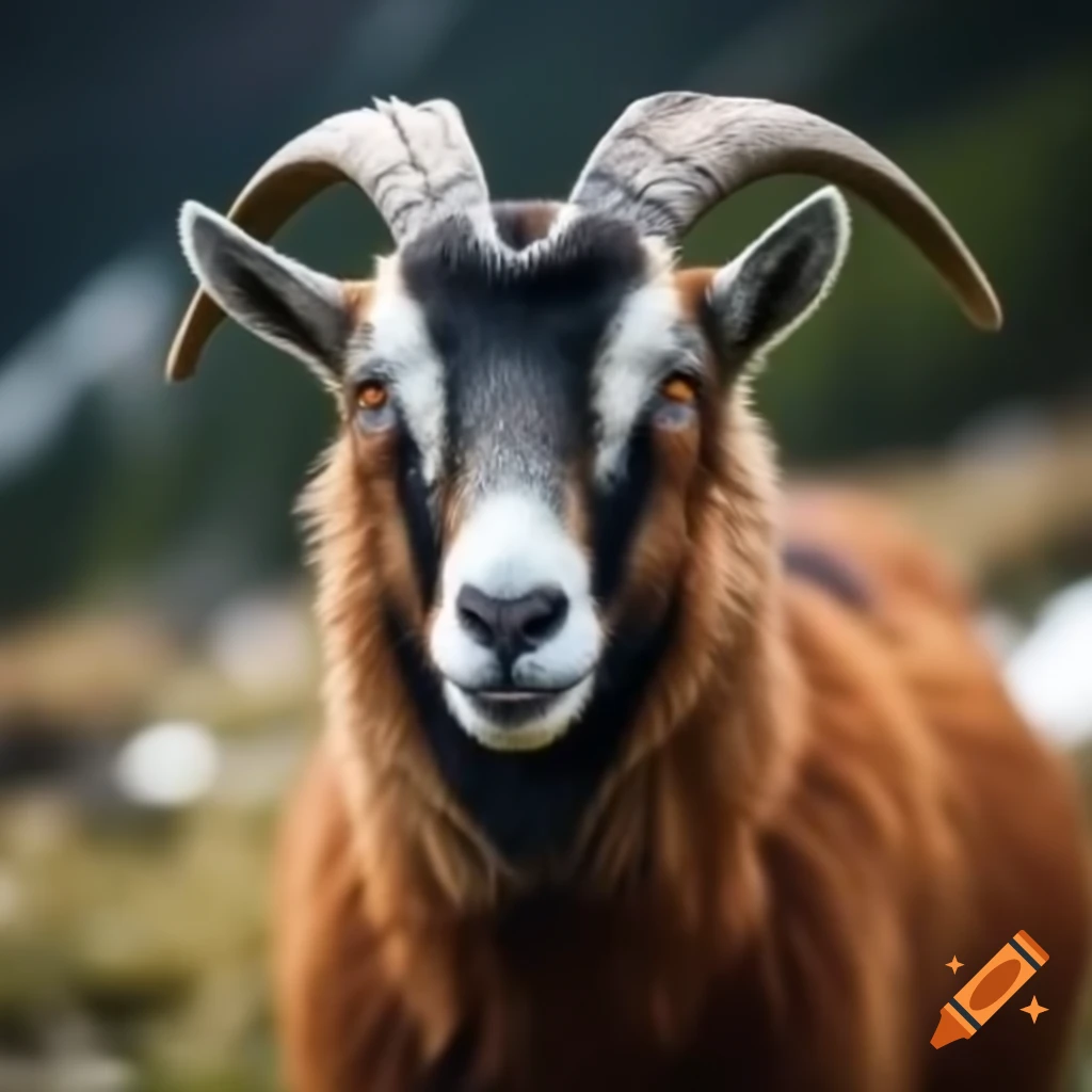 Mountain goat in natural habitat