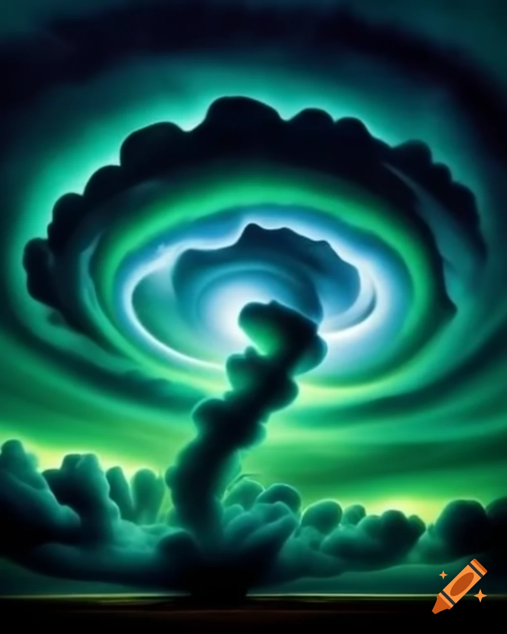 Aurora Borealis Creating A Vibrant Swirl Of Green And Blue In The Night aurora-borealis-creating-a-vibrant-swirl-of-green-and-blue-in-the-night
