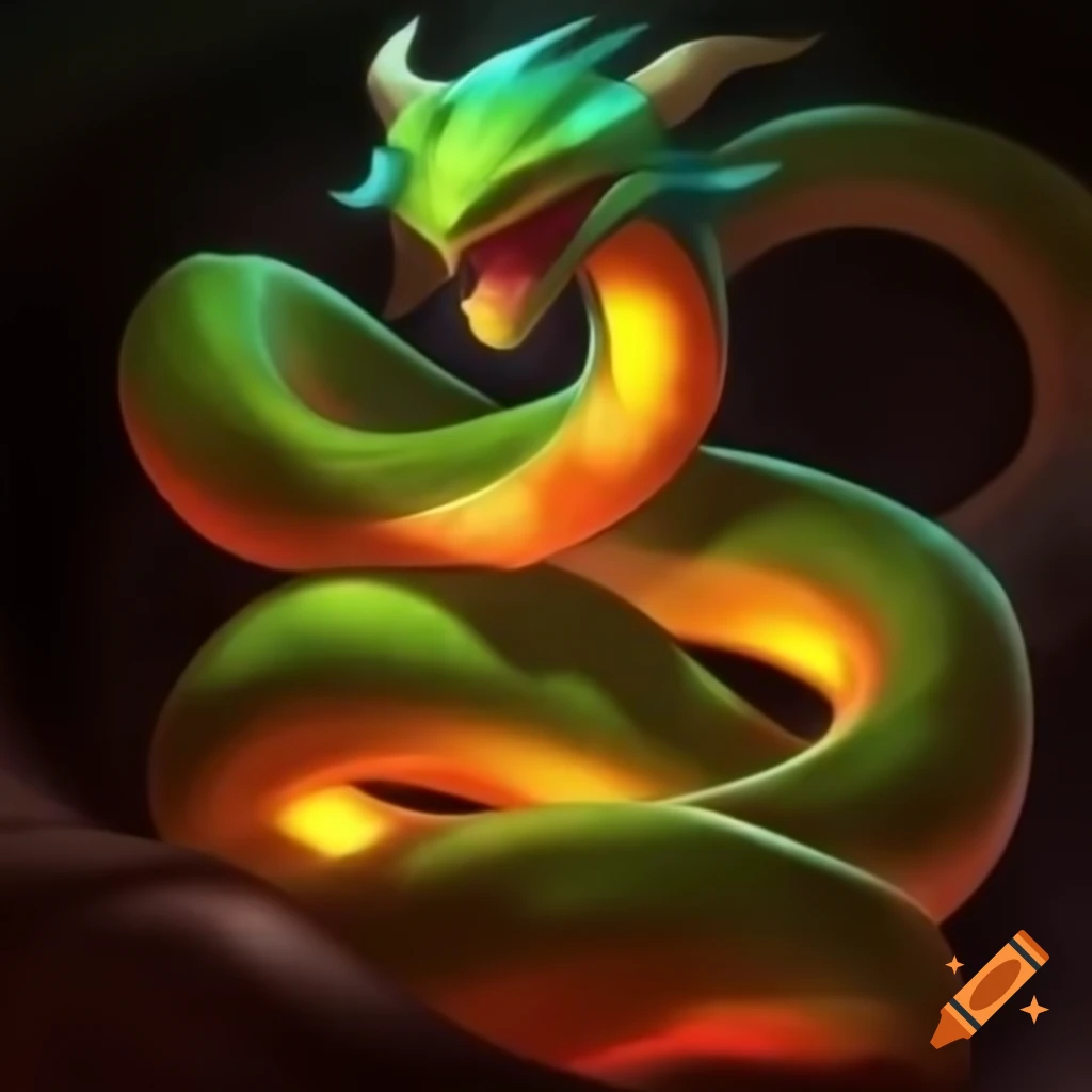Elemental smoke snake art in Hearthstone style