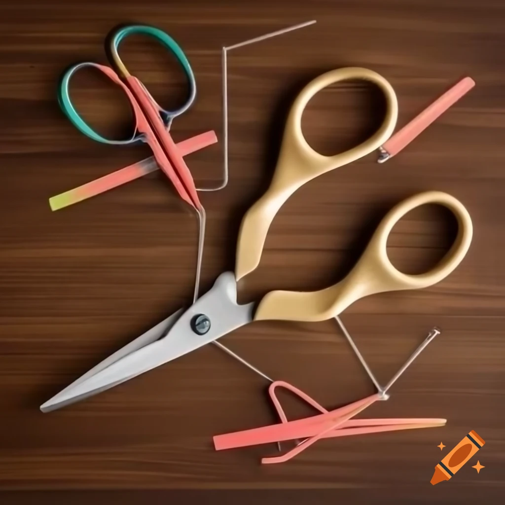 Scissors cutting puppet strings, symbolizing freedom