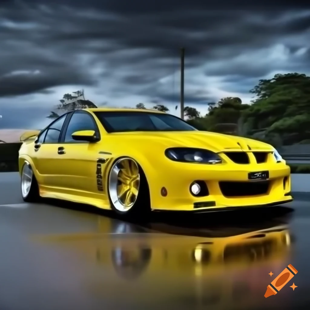 2002 Holden Commodore VX SS in Hyper yellow for rebuild visual guide