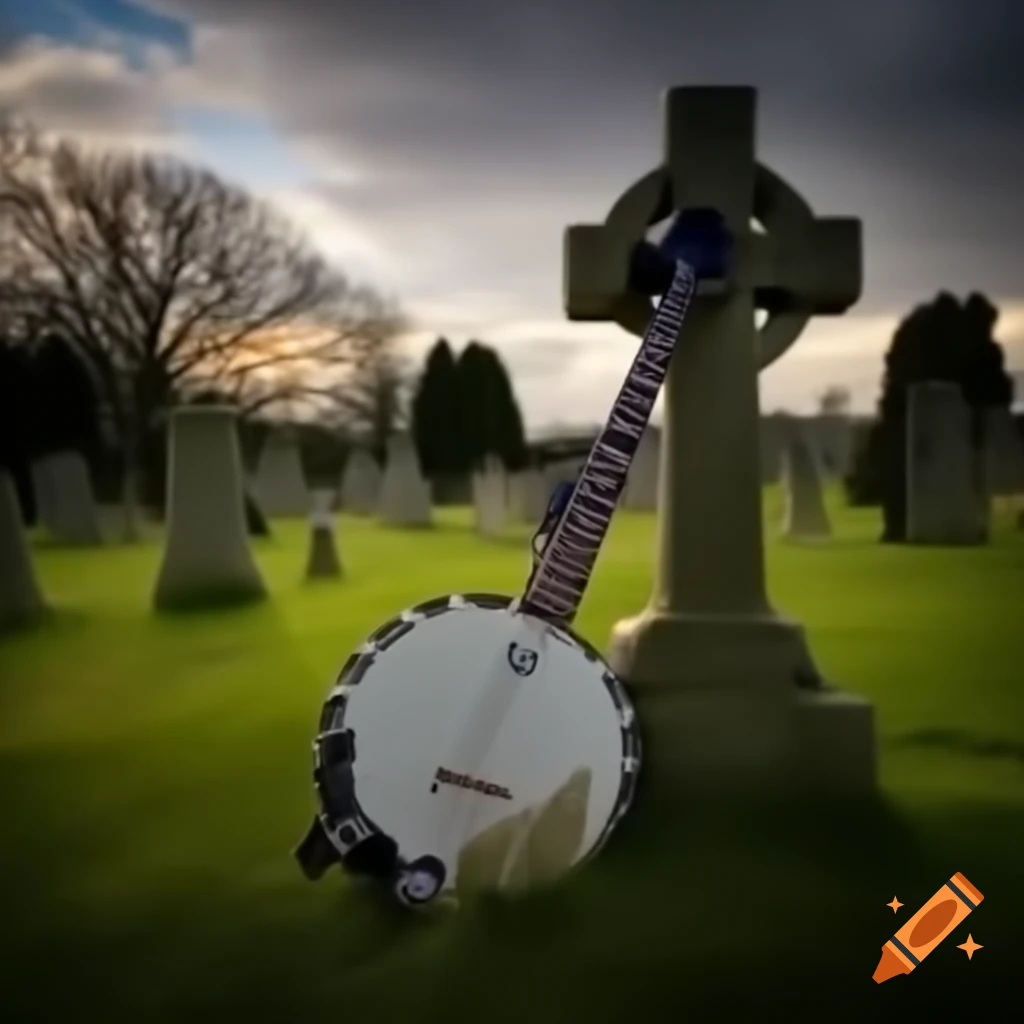 Graveyard filled with banjos from the Depression era
