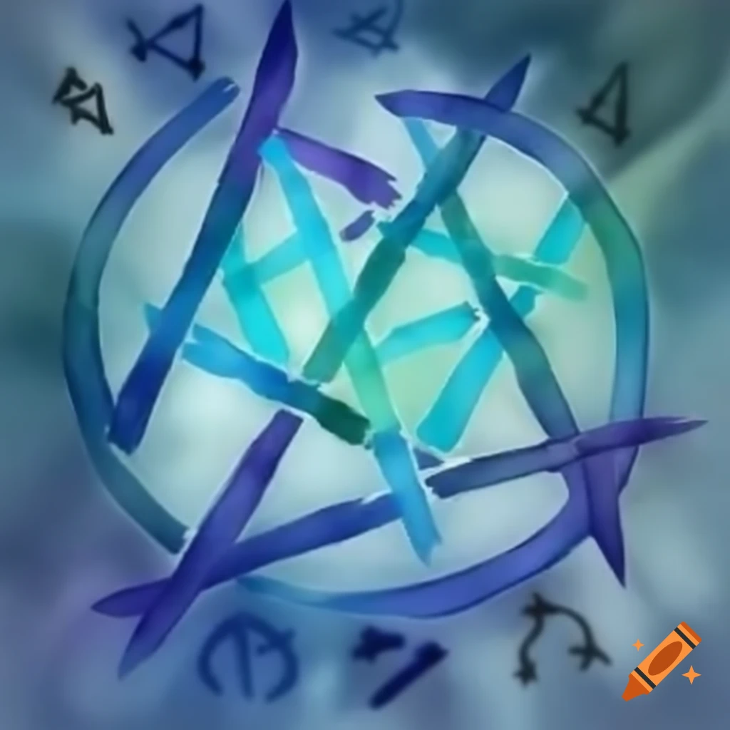 Set of magical runes with intricate designs
