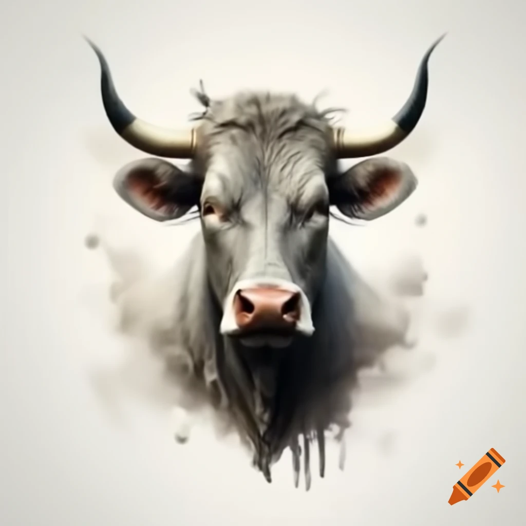 Epic and majestic full body cow logo design