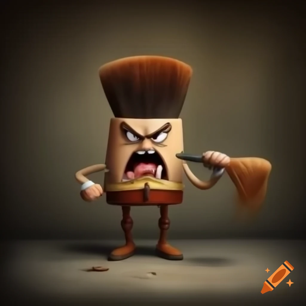Angry brush, abstract expression of emotions