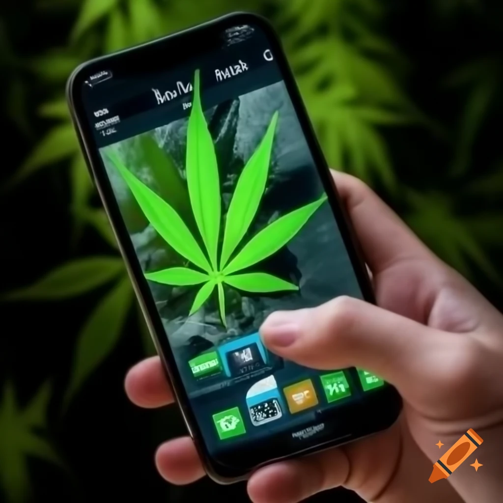 Mobile phone displaying Doctor Homegrow Cannabis Doctor app held by a hand