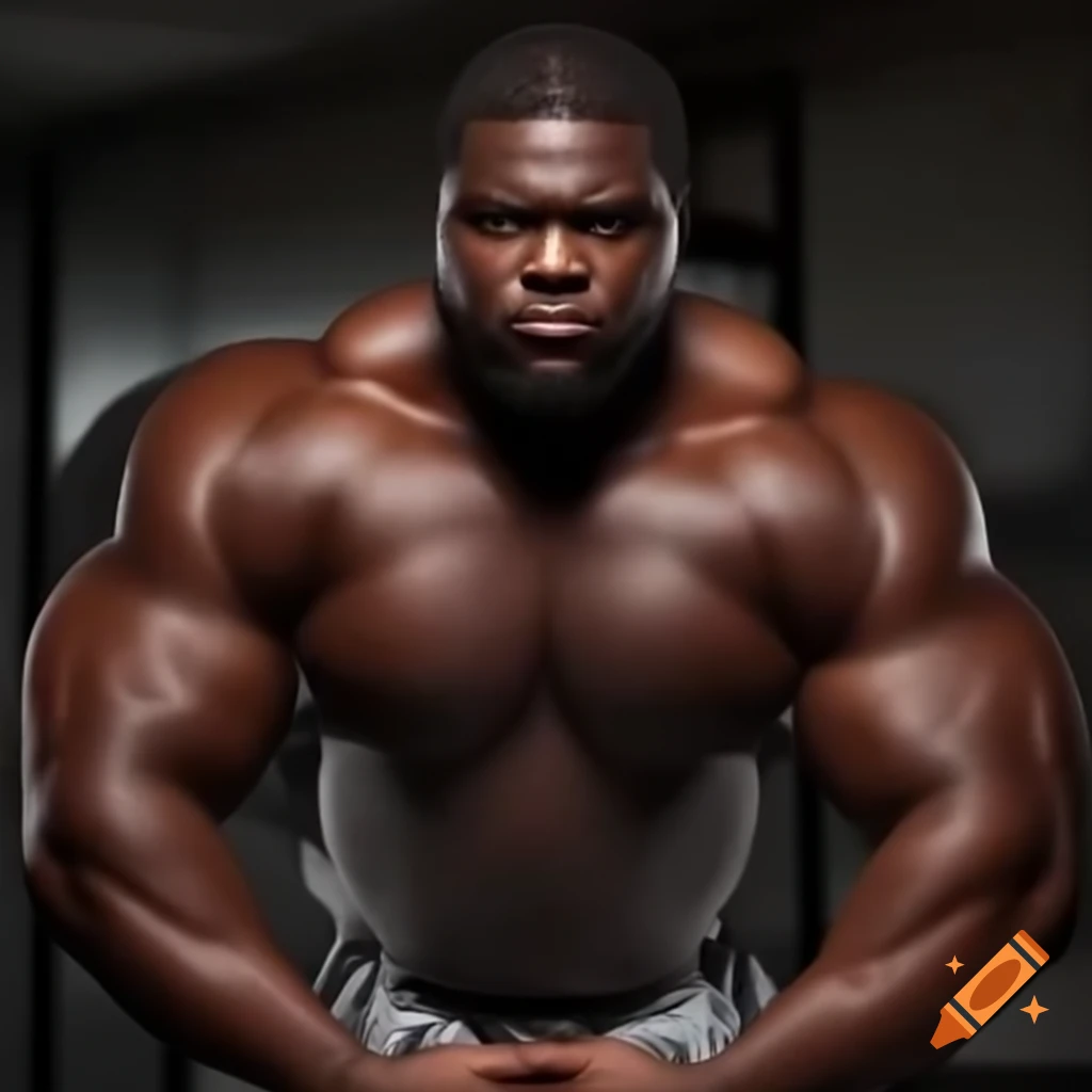 Muscular man posing confidently