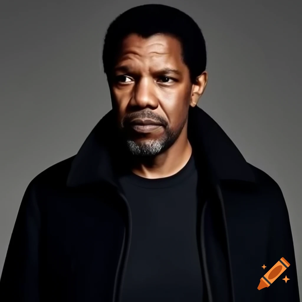 Denzel Washington in black jacket and undershirt