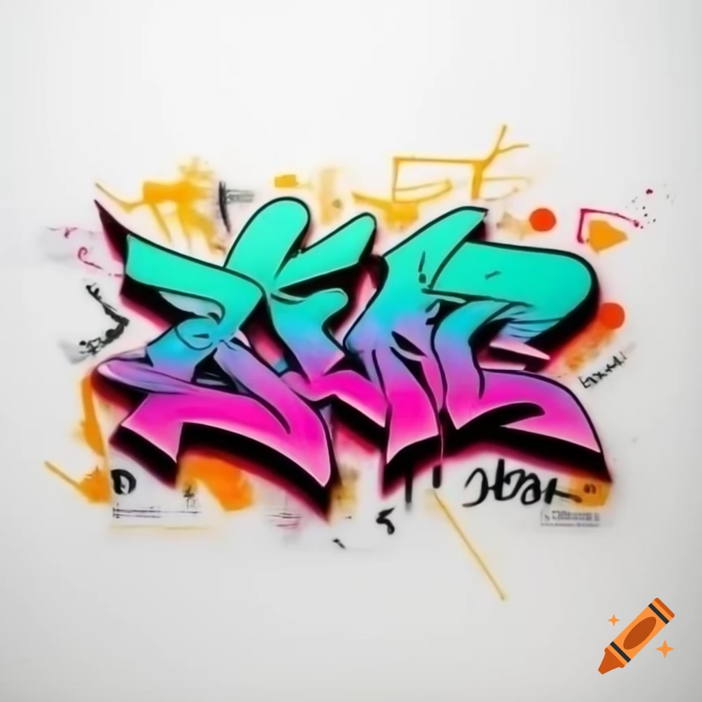 Colorful graffiti artwork featuring the name BAS on white background