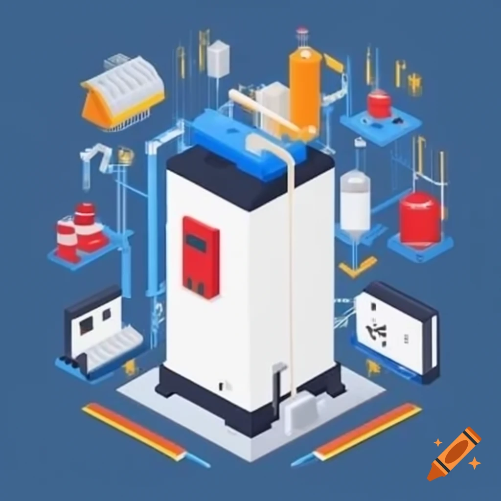 Boiler house in thermal engineering with seamless automation