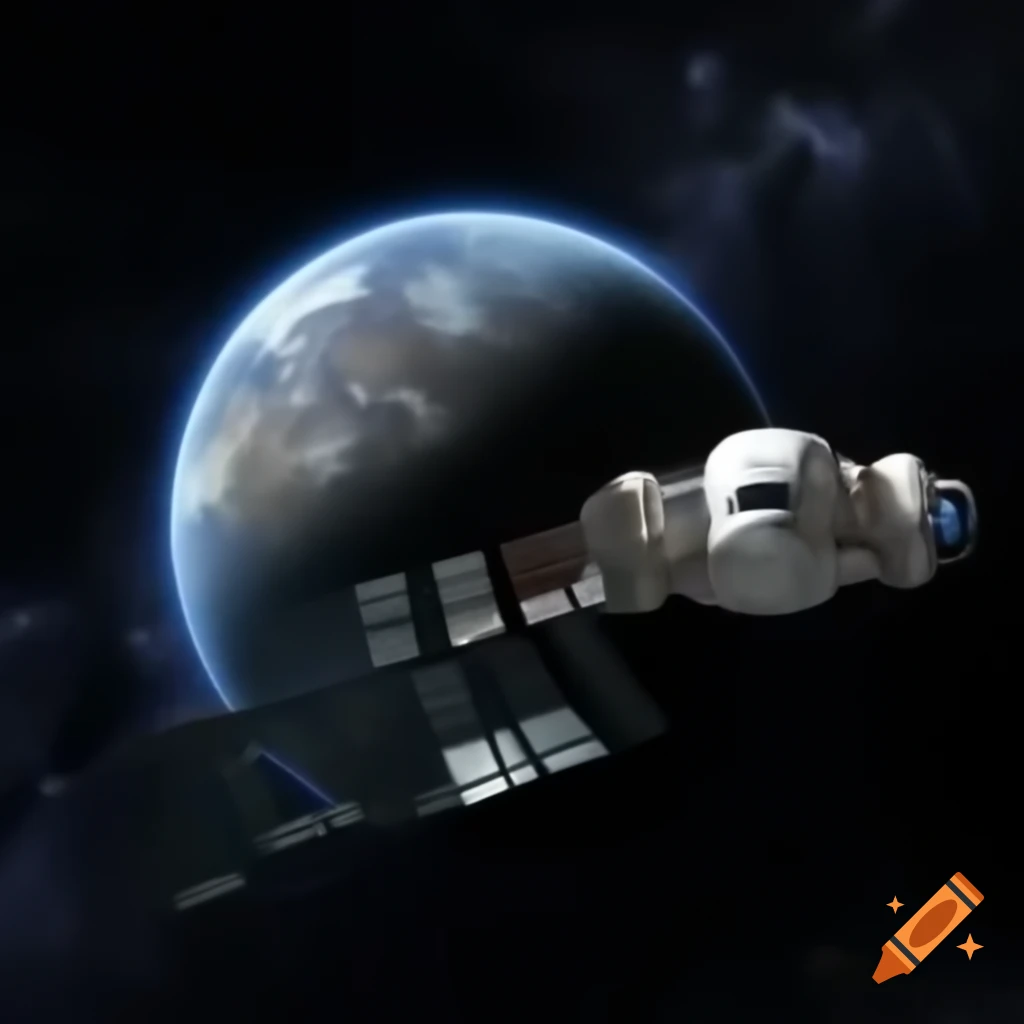 Dog riding in spaceship, whimsical concept