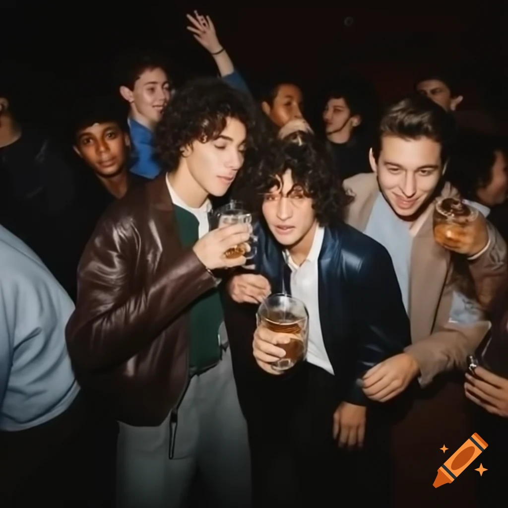 Students celebrating at a party