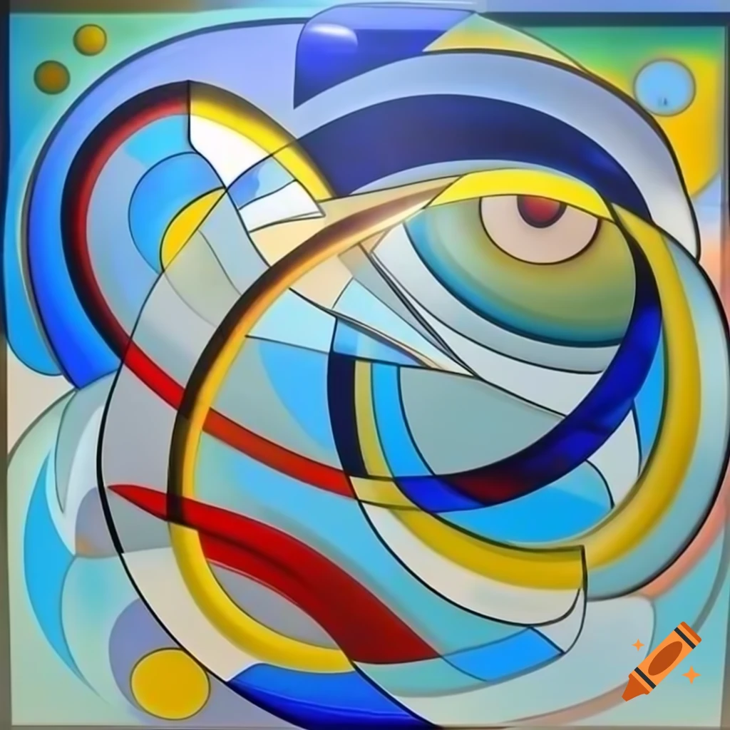 Abstract glass artwork representing imagination and creativity