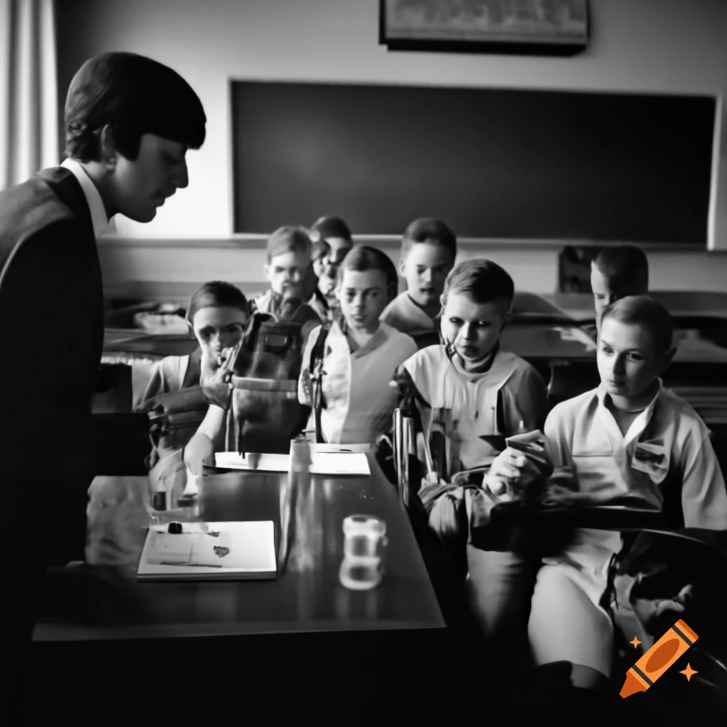 Paul McCartney distributing chemistry tests to anxious students