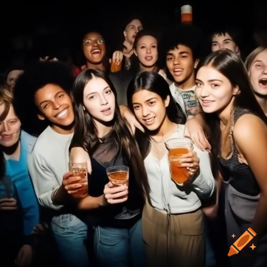 Students socializing and enjoying themselves at a party