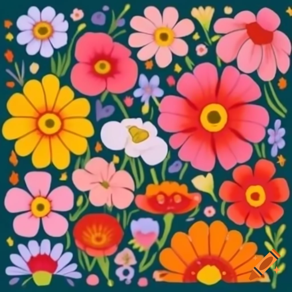 Colorful flowers in a natural setting