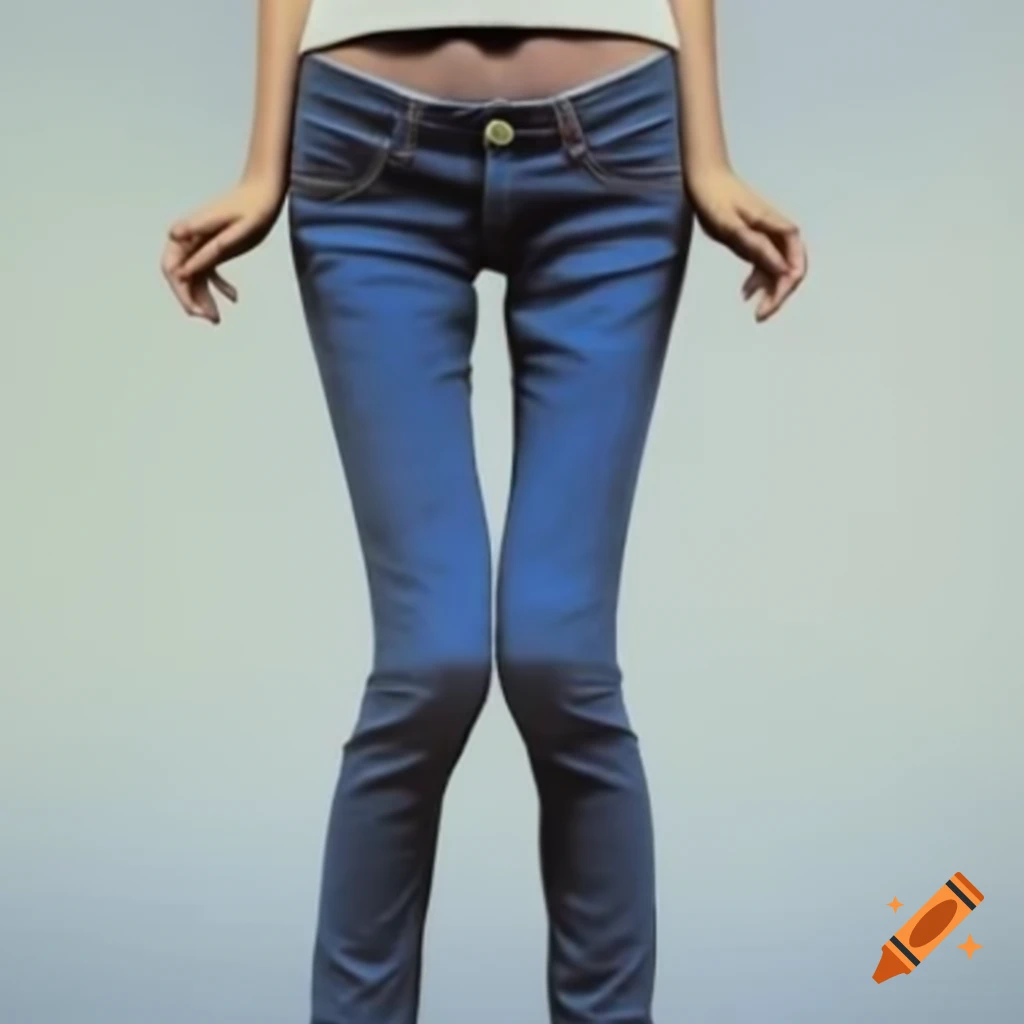 30-year-old woman wearing 2000s style low-rise skinny jeans