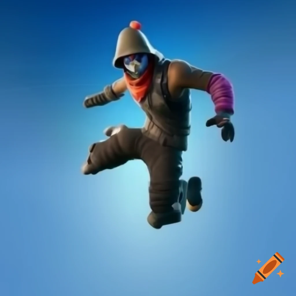 Fortnite character in mid-air fall
