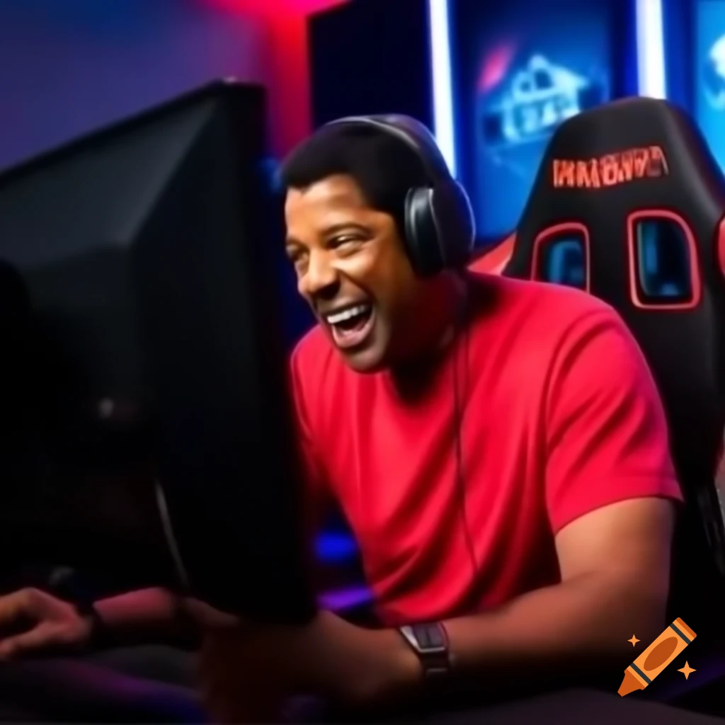 Black man eating giant pickle while playing fortnite on eiffel tower in