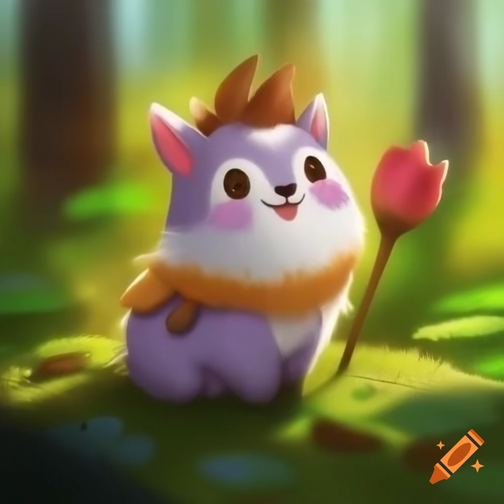 Happy fantasy animal illustration