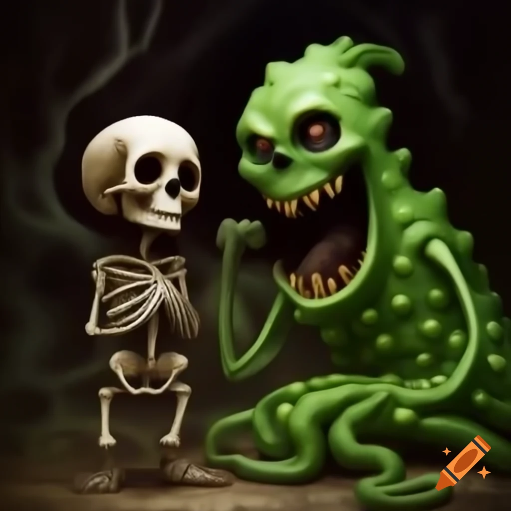 Skeleton Jack from Nightmare Before Christmas with beanstalk