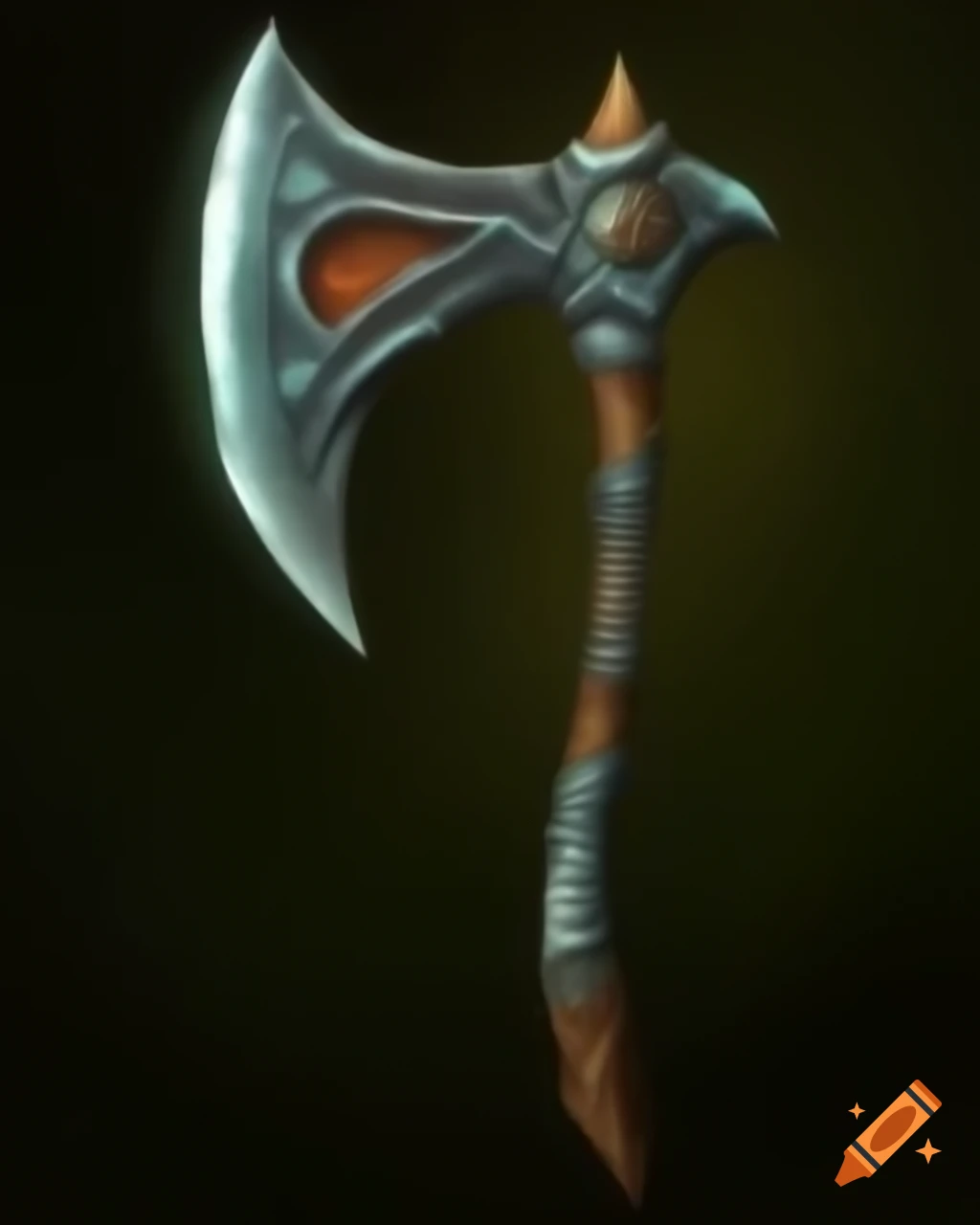 Fantasy axe inspired by forest elves