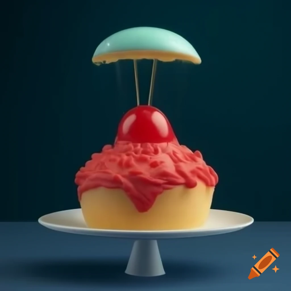 Futuristic dessert design for modern restaurant