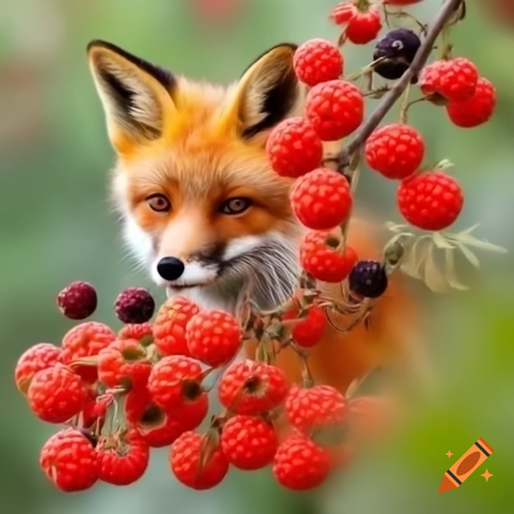 Sour fox and rowan berries in natural setting
