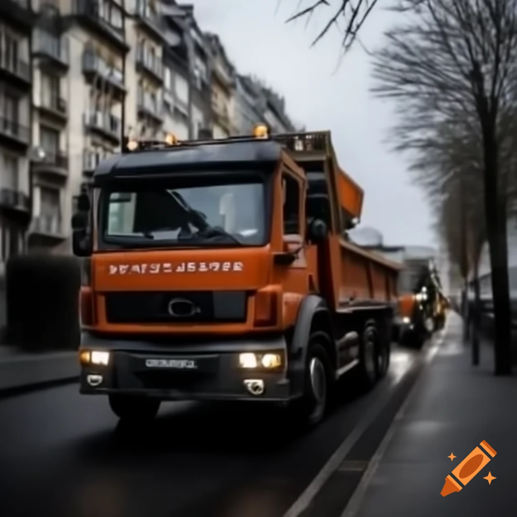 Camion équipé de bennes à ordures