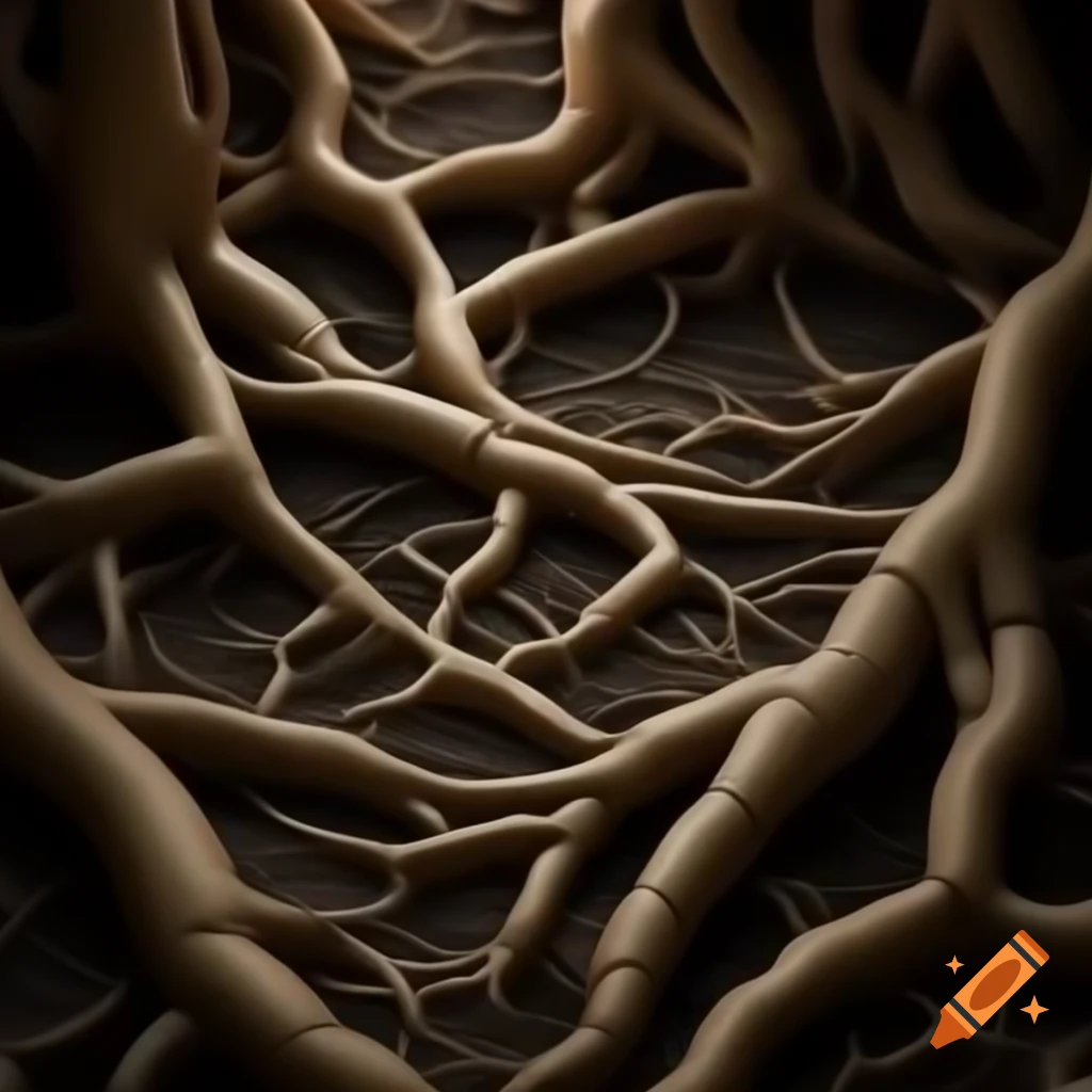 Realistic HD pixel art of root in underground texture