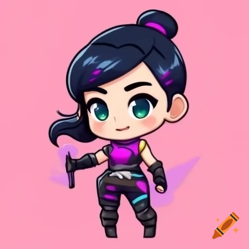 Cute portrayal of Valorant character Reyna